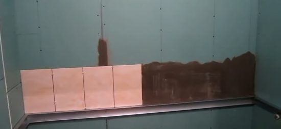 Укладка кафеля на гипсокартон
