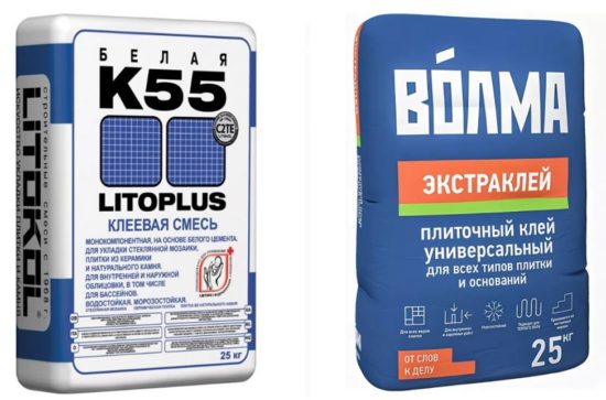 Правильный слой клея под плитку