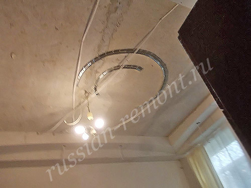Как сделать круг из гипрока на потолке
